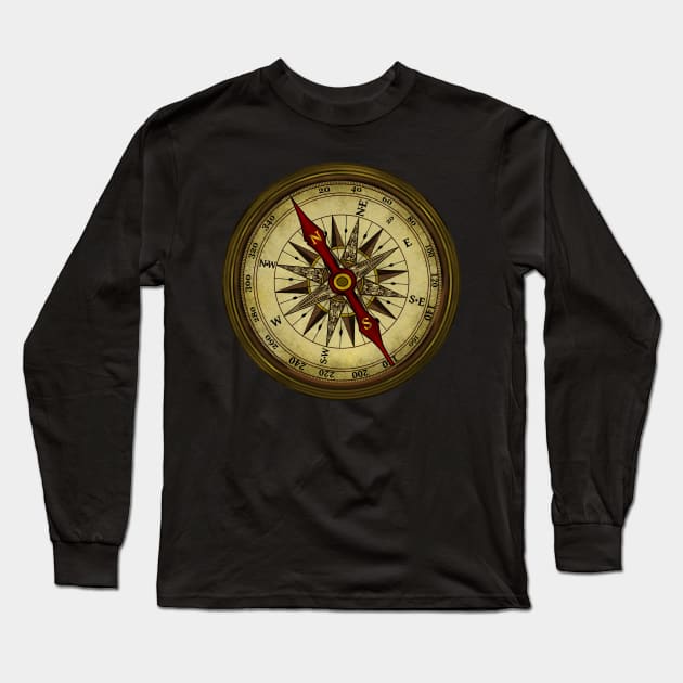 Compass Long Sleeve T-Shirt by ChePanArt